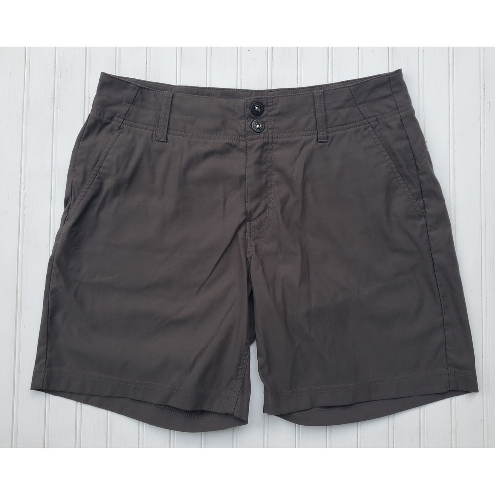 PrAna Halle Hiking Shorts Women 12 Gray Stretch Zion Outdoor Activewear Gropcore